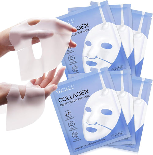 Revitalize Your Skin Overnight with Our Bio Collagen Deep Hydration Face Mask - 6 Pack for Ultimate Moisture and Firmness