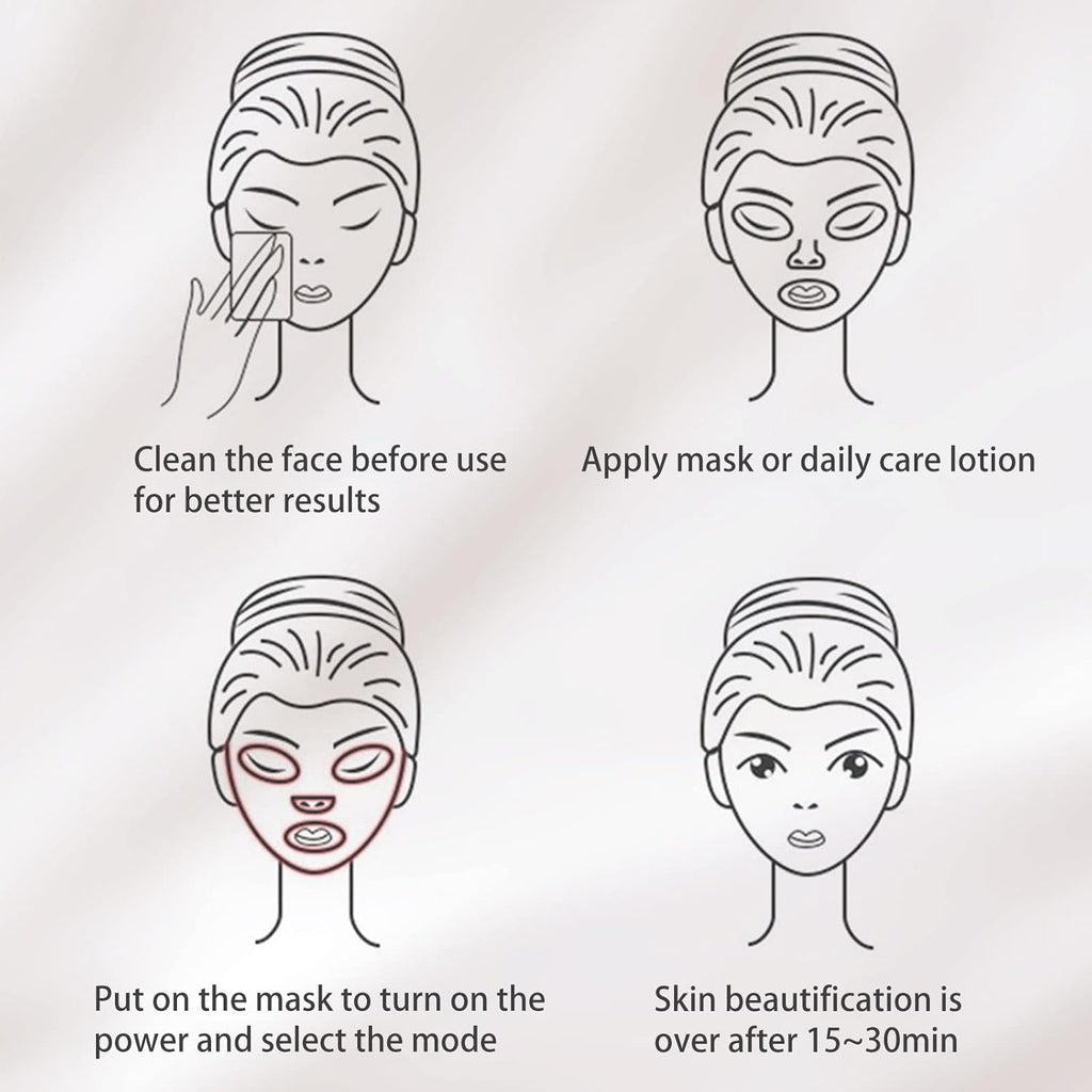 Revitalize Your Skin with the 7-Color USB Charging Photon Mask - Anti-Aging, Hydrating, and Wrinkle-Reducing Beauty Tool