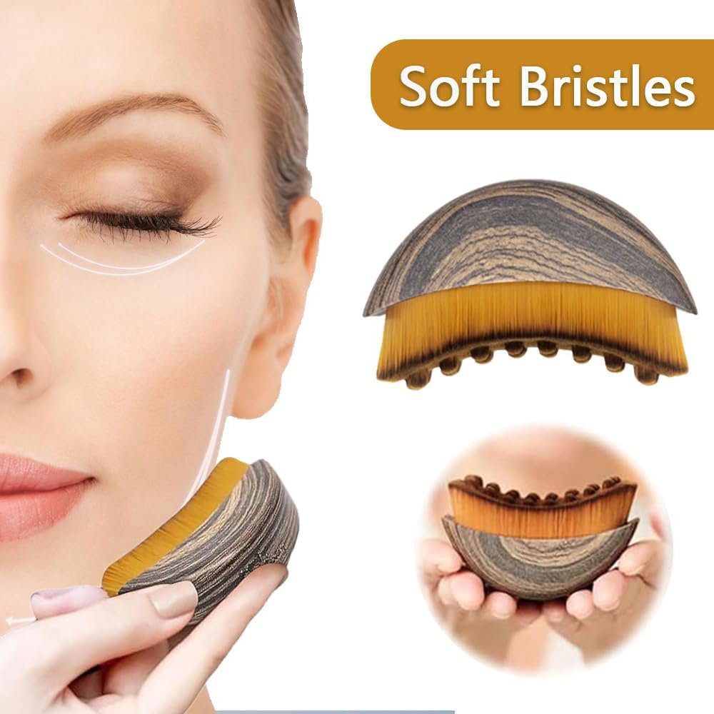 2 Pack Lymphatic Face Brush Jawline Contour Massage Tool