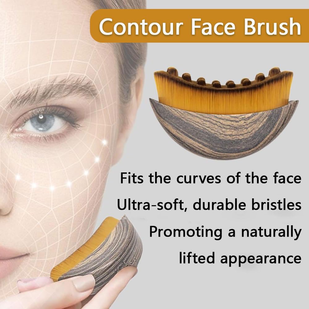 2 Pack Lymphatic Face Brush Jawline Contour Massage Tool