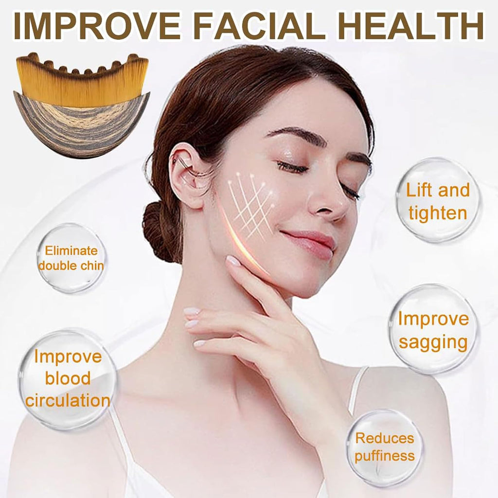 New Lymphatic Contour Face Brush, Dry Brushing Face Brush, Lymphatic Drainage Massager for Face, Chin & Jawline Sculpting, Ergonomically Designed to Fit the Skin Precisely and Relieve Fatigue(2Pcs)