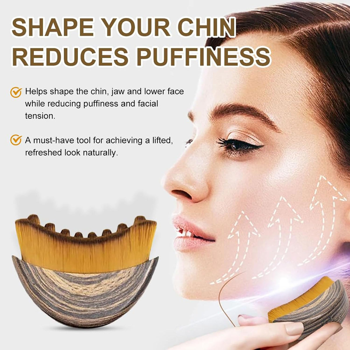 New Lymphatic Contour Face Brush, Dry Brushing Face Brush, Lymphatic Drainage Massager for Face, Chin & Jawline Sculpting, Ergonomically Designed to Fit the Skin Precisely and Relieve Fatigue(2Pcs)