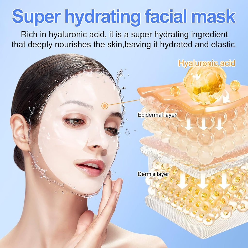 Revitalize Your Skin Overnight with Our Bio Collagen Deep Hydration Face Mask - 6 Pack for Ultimate Moisture and Firmness