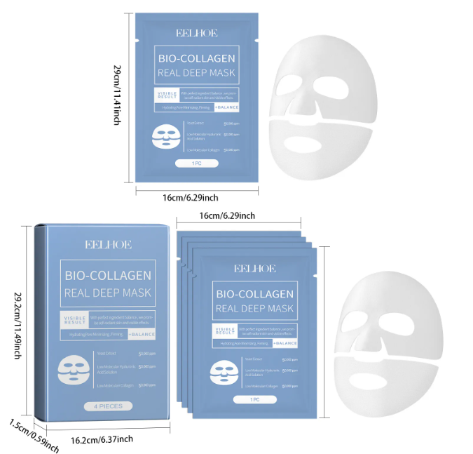 Hydrating Face Mask - Bio Collagen, Deep Healing, Instant Rejuvenation